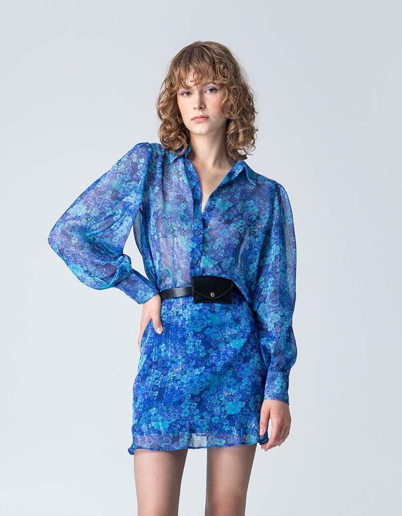 Jupe En Mousseline Supernatural Silhouette Blue Par Hot Topic - Taille S - Multi-colores