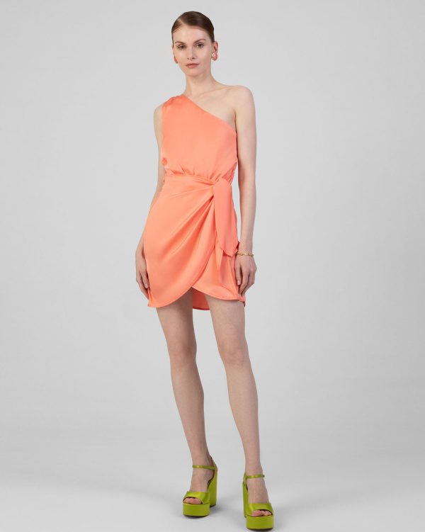 Alcyone Satin Dress Peach SS 2024