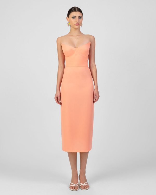 Clelia Dress Peach SS 2024