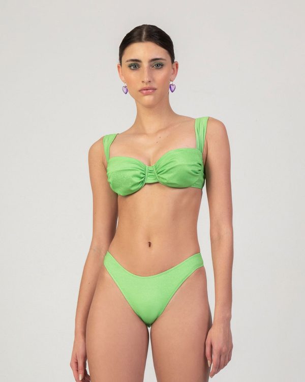 High Leg Bikini Bottom Lime Sale