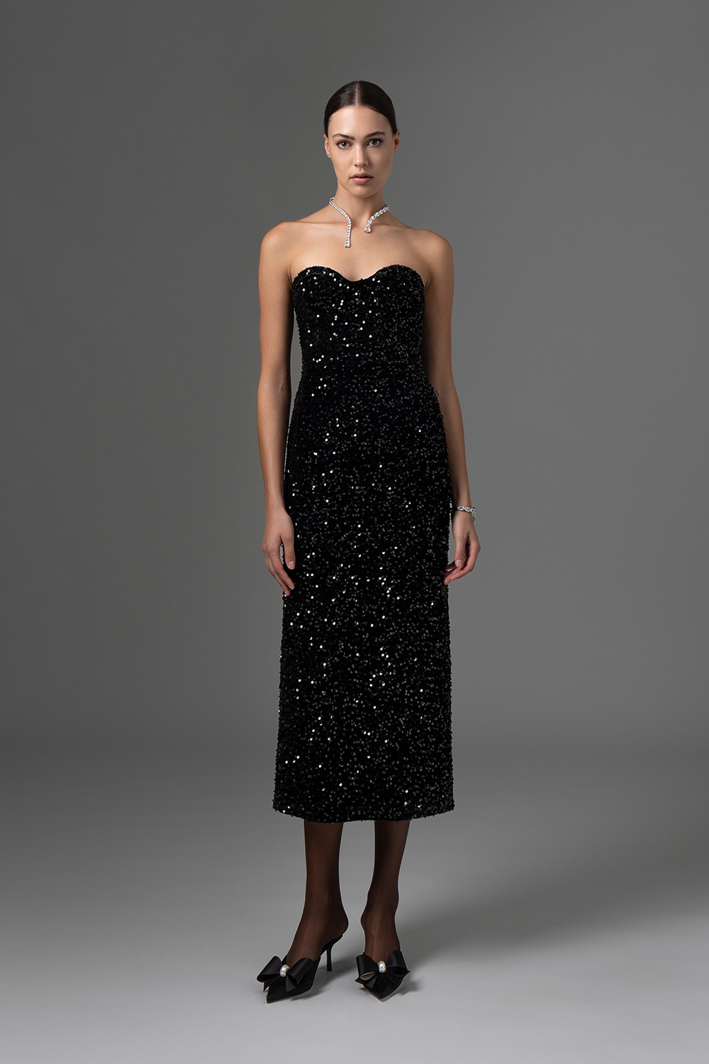 Adele Velvet Sequin Dress FW 24/25