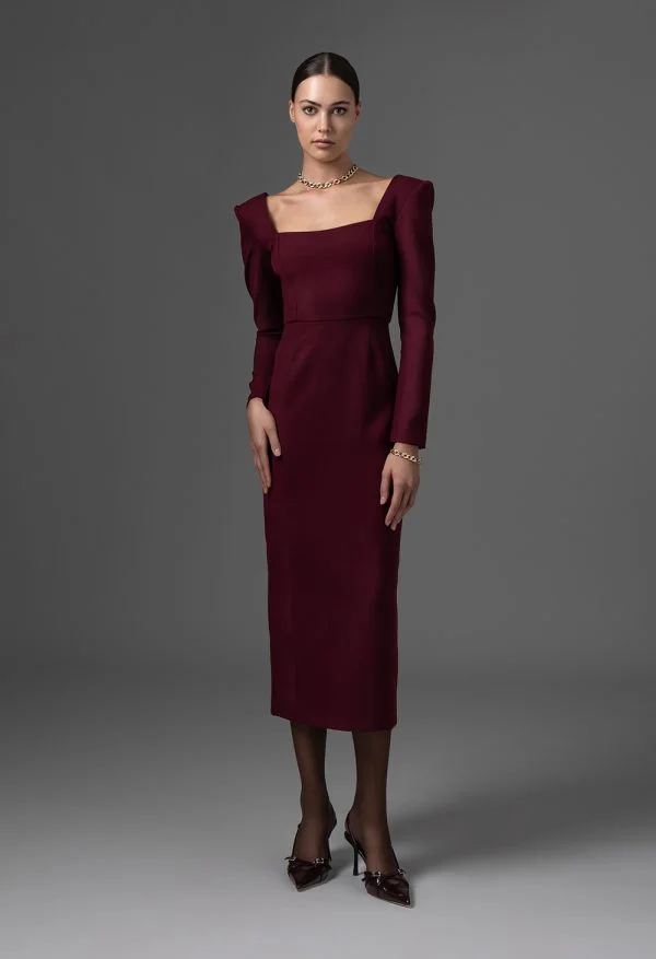 Yasmin Dress Bordeaux FW 24/25