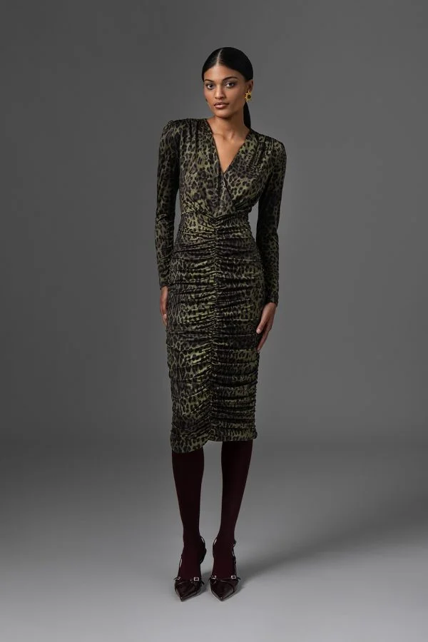 Layla Midi Dress Olive FW 24/25