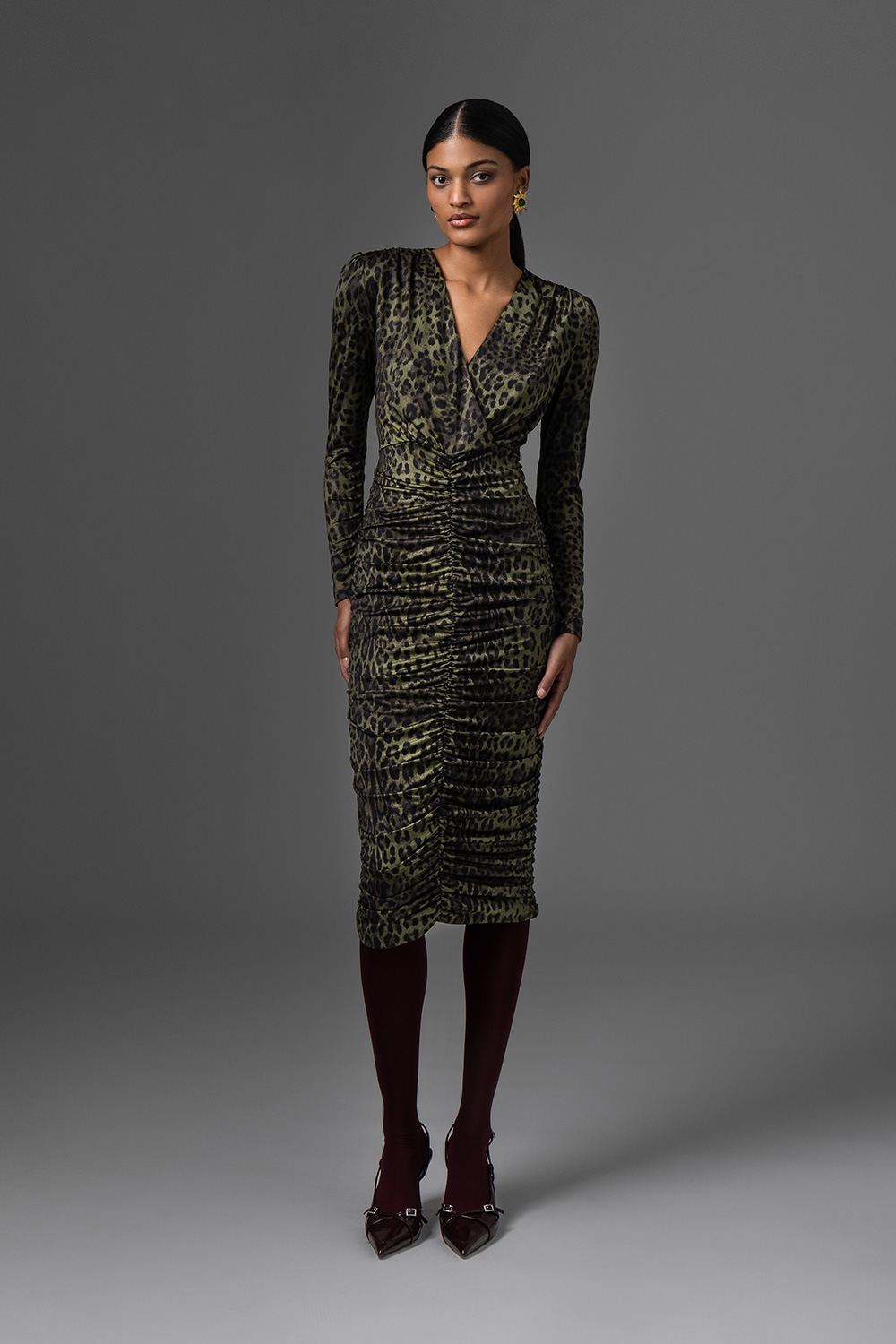 Layla Midi Dress Olive FW 24/25