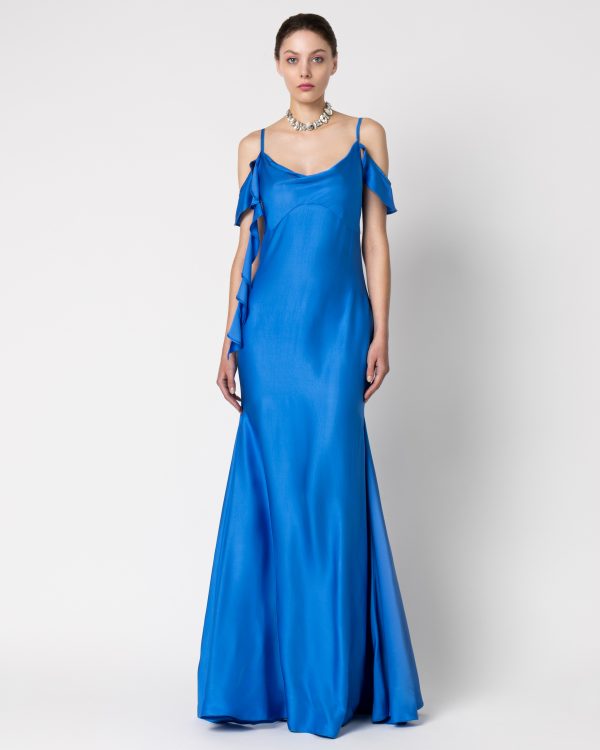 Camilla Satin Dress Royal Blue SS 2025