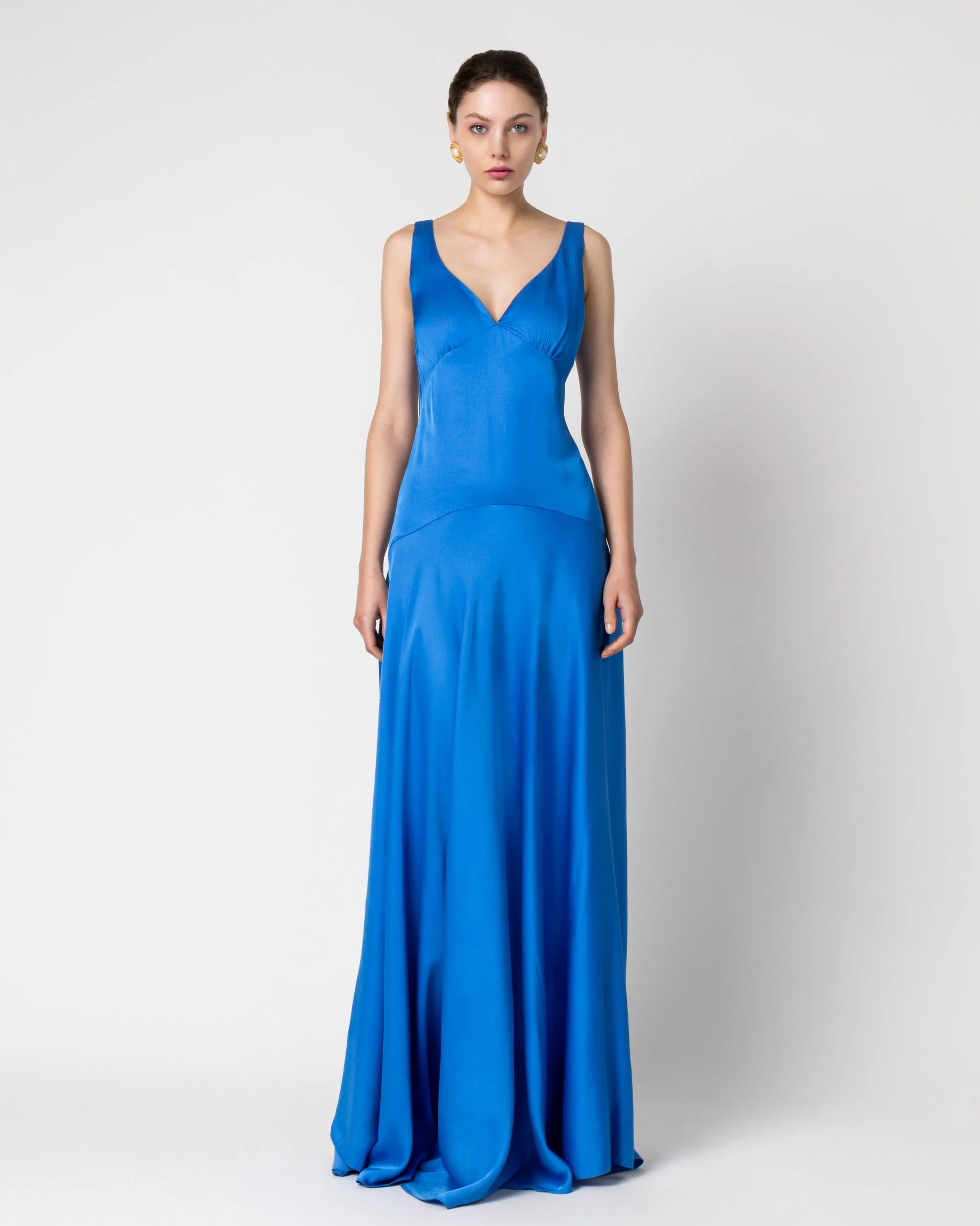 forever 21 blue satin dress Hourglass Dusty Blue Dress | High End Women's Online Boutique
