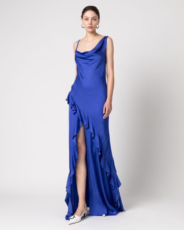 Adaline Satin Dress Midnight Blue SS 2025