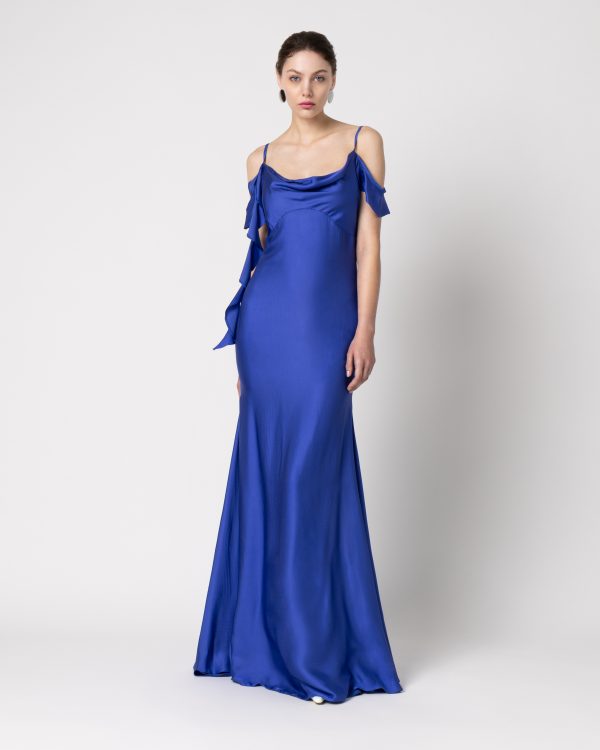 Camilla Satin Dress Midnight Blue SS 2025